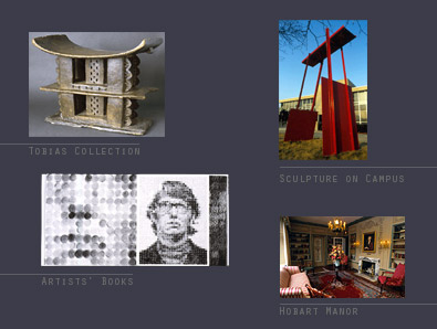 Gallery Collections images including Tobias Collection, Artists' Books, Hobart Manor and Sculpture