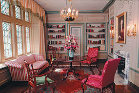 Hobart Manor red chairs