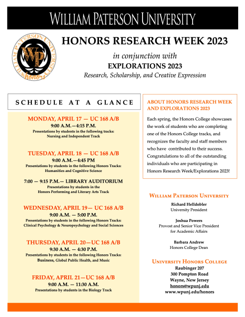 Honors Research Week 2023