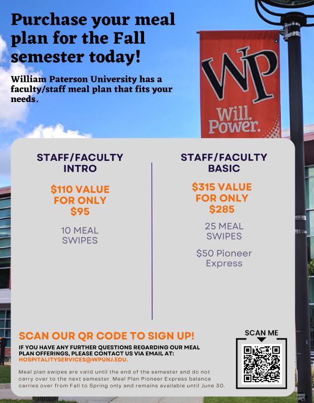 Faculty Staff Meal Plans