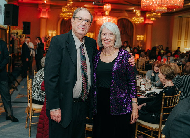 Professor Emeritus Martin Weinstein with President Emerita Kathleen Waldron.