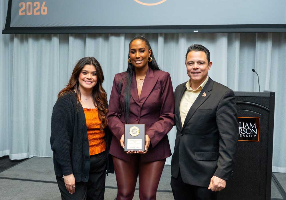 Genina Carey ’14 with Kimberly Galvez and Roy Garcia