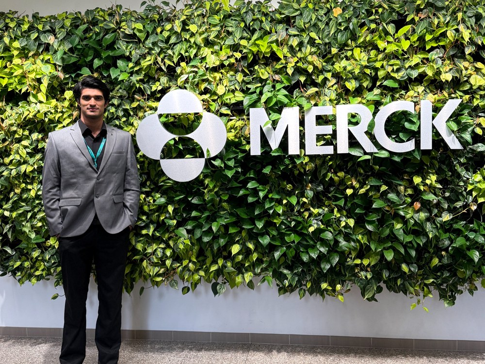 Saarthak Uppal during his internship at Merck
