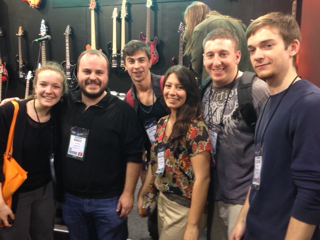 William Paterson students at the 2013 NAMM show in Anaheim, California