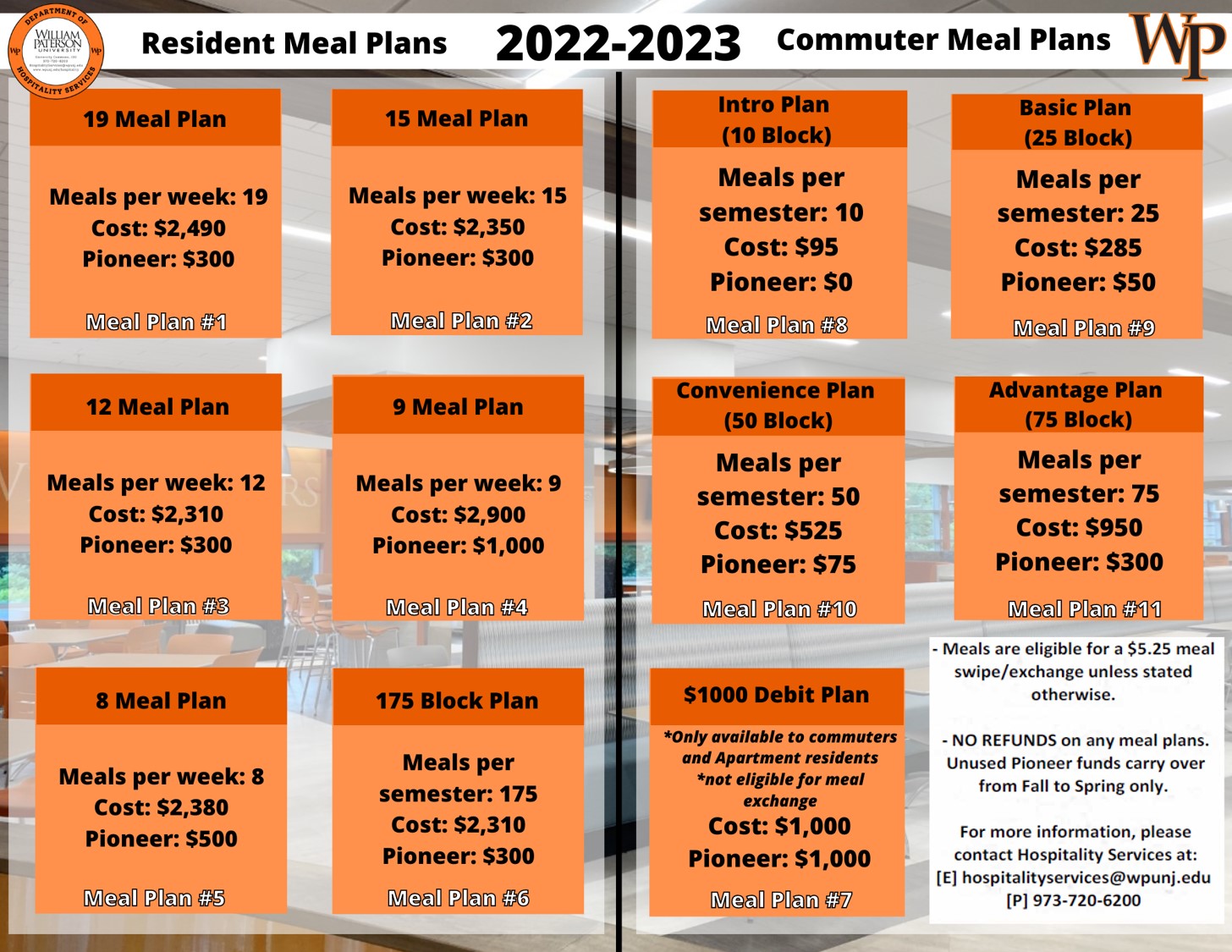 Meal Plans | William Paterson University Meal Plans | William Paterson University