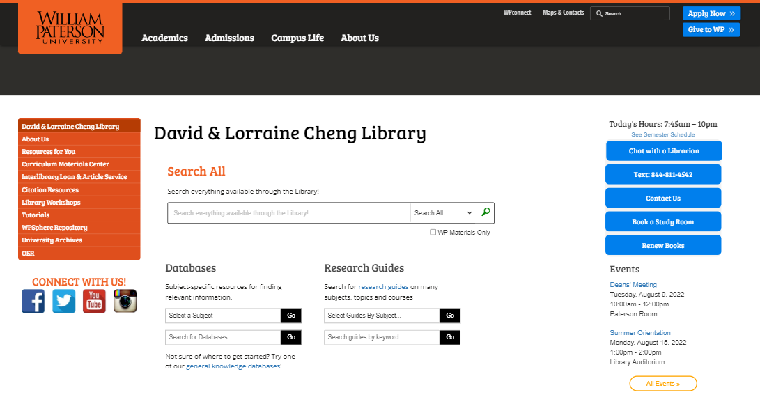 Library Homepage