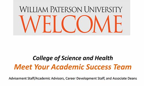 College of Science & Health- Meet Your Academic Success Team